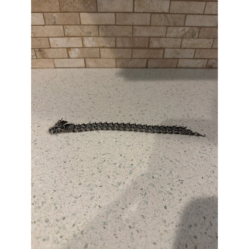 Silver Dragon Link Bracelet‎